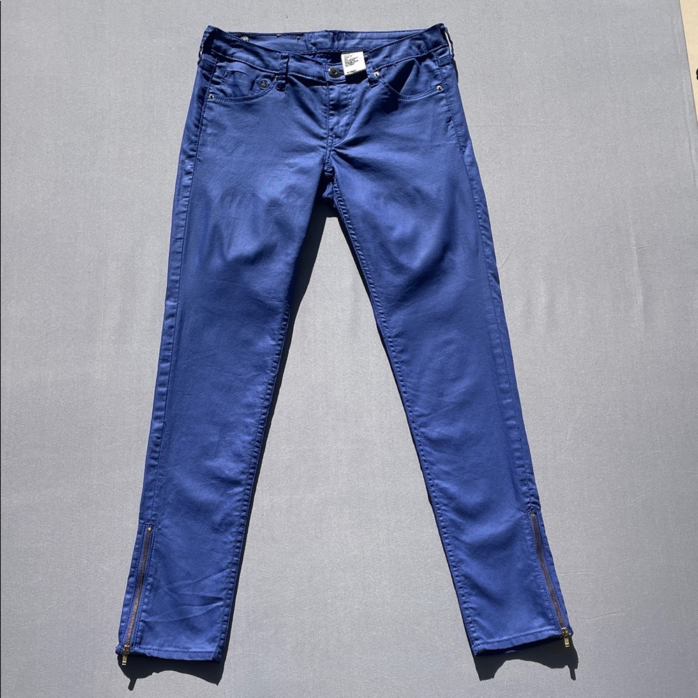 H&M Women's Skinny Coated Jeans in Rich Blue or Purple